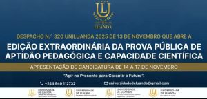 Edição Extraordinária da Prova Pública de Aptidão Pedagógica e Capacidade Científica